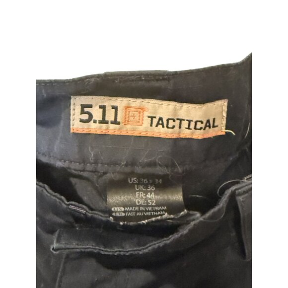 5.11 Tactical Navy Blue Mens Cargo Pants Size 36 Adjustable Waist Durable Cotton - Picture 5 of 5